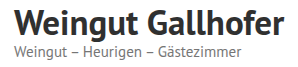 Logo Weinbau Gallhofer (Wein- und Obstbau Renate und Matthias Gallhofer)